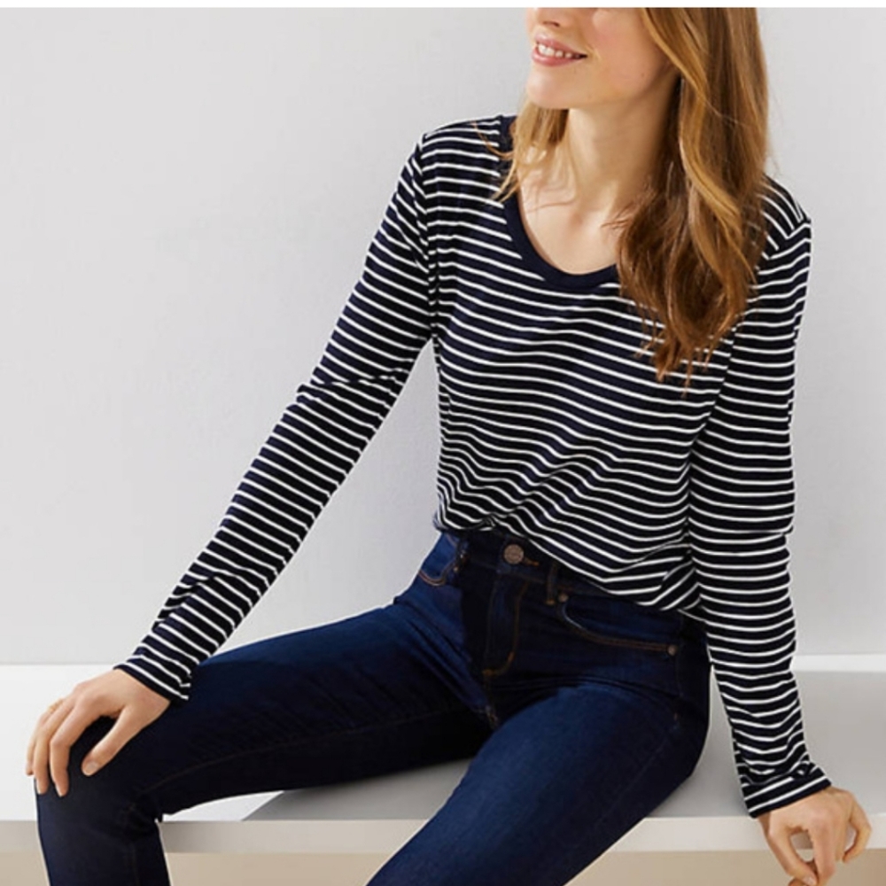 Loft S Scoop Neck Longsleve Tee